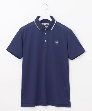 23区GOLF 盛夏対応のマルチ機能【接触冷感・UVケア・吸水速乾】【MEN】カノコシャツ ネイビー系