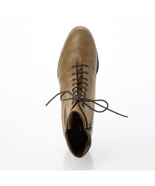 MODE ET JACOMO <D'ICI>チャンキーヒールレースアップショートブーツ キャメル