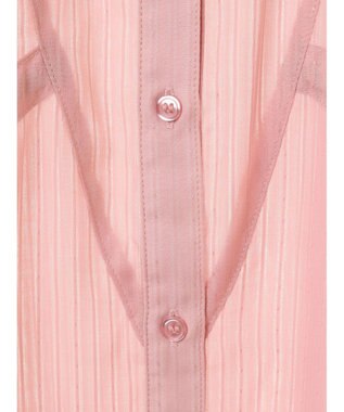 earth music&ecology ウエストドロストシアーシャツ Pink