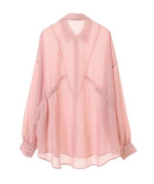 earth music&ecology ウエストドロストシアーシャツ Pink