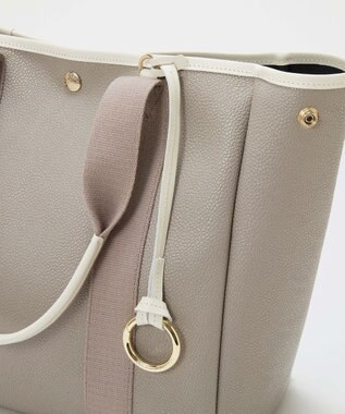 TOPKAPI 【Breath TOPKAPI】SCOTCH GRAIN スコッチグレイン ロングハンドル 2way トートバッグ チャーム付き　A4 ライトトープ