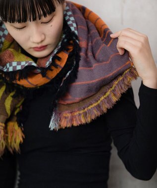 POLS Breeze モヒカンウールストール ブラウン