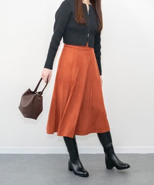 INTER-CHAUSSURES 【LORISTELLA】シュリンクレザーバケットバッグ ダークブラウン