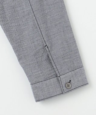 JOSEPH ABBOUD 【キングサイズ・オーガニックコットン】ドライサッカー ブルゾン ブルー系