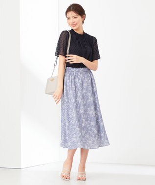 洗える】ラインフラワーストライプ スカート / any SiS | ファッション 