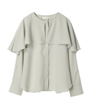 Green Parks ケープ風ブラウス Light Green
