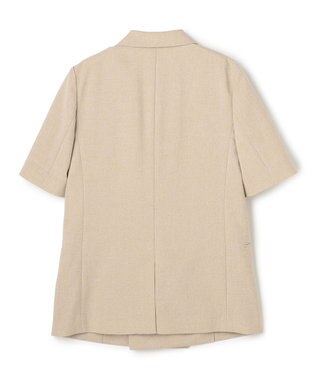 uncrave ウォッシャブルドライサップ ハーフスリーブジャケット シャンブレーベージュ