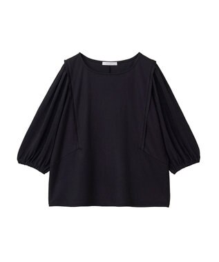 Green Parks 袖表面ドッキングカットプルオーバー Black