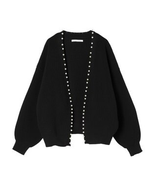 Green Parks ・ＥＬＥＮＣＡＲＥ　ＤＵＥパールトッパーカーディガン Black