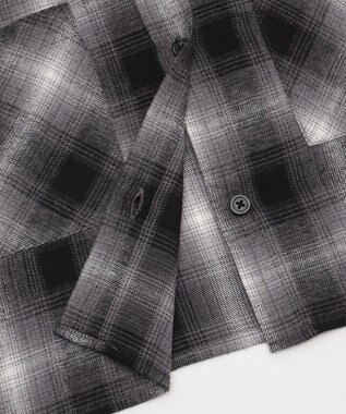 WEGO チェックショートネルシャツ ブラック