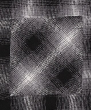 WEGO チェックショートネルシャツ ブラック