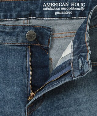 AMERICAN HOLIC スキニーフィットダメージデニム Light Indigo
