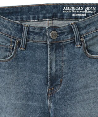 AMERICAN HOLIC スキニーフィットダメージデニム Light Indigo