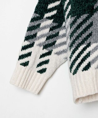 WEGO ベロアモール総柄カーディガン 柄1