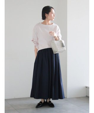 Te chichi ダブルタックフレアスカート ネイビー