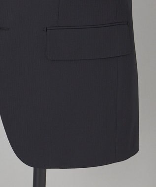 GOTAIRIKU オールシーズン対応【御幸毛織】WOOL×SOLOTEX ストレッチスーツ（ブラックストライプ） ブラック系1