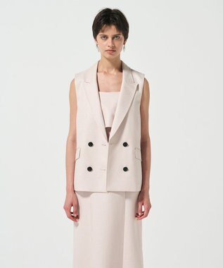 GRACE CONTINENTAL バックフリルベスト ベージュ