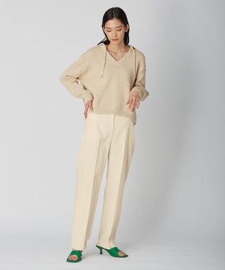 ICB 【洗える】 LooseWeave ワイドストレートパンツ エクリュ系