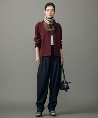 自由区 【SHIHOさん着用】デニムライクツイルカーブテーパード パンツ ダークインディゴ