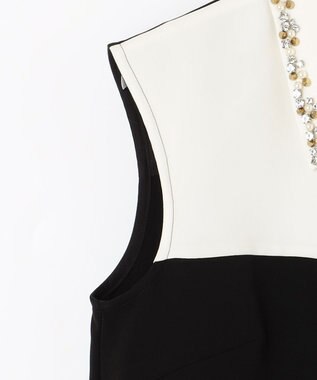 GRACE CONTINENTAL カラーブロックシャツドレス ブラック