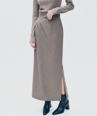 uncrave ウォッシャブルウールライクツイル Iラインスカート