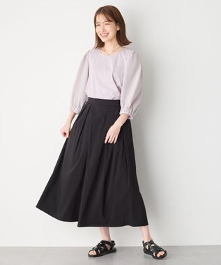 ANY 布帛コンビプルオーバー グレー