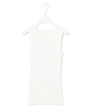 ICB 【洗える】オーガニックリブタンク ノースリーブ オフホワイト系