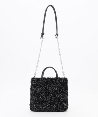 LA BAGAGERIE 【MONICA】スパンコール2WAYミニトート ブラック