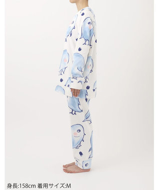 tsumori chisato SLEEP ツモリチサト パジャマ 長袖 長ズボン ルームウェア マイクロフリース素材 あたたかい 上下セット 冬 tsumori chisato SLEEP UDW441 /ワコール アイボリー