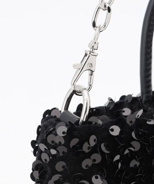 LA BAGAGERIE 【MONICA】スパンコール2WAYミニトート ブラック