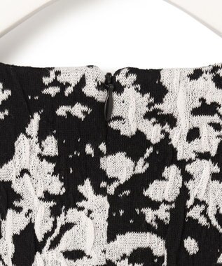 ICB 【洗える】 PEハイゲージJQ ニット ブラック×オフホワイト系