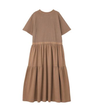 Green Parks ドロストピグメントドッキングワンピース Brown