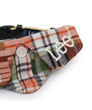 PET PARADISE Lee チェック襟付首輪 ３Ｓ 小型犬 マドラスチェック