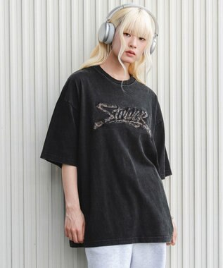 WEGO 【ユニセックス着用ITEM//MLサイズ展開】接触冷感グラフィックBIG　T（SS） ブラックその他