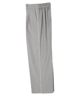 Green Parks パイピングサイドラインワイドパンツ Gray