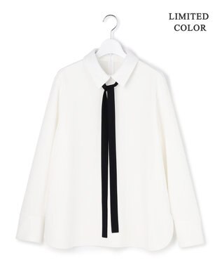 ICB 【人気のため追加生産・WEB限定カラーあり】マラボーテＷジョーゼット ボウタイ付きシャツカラートップス