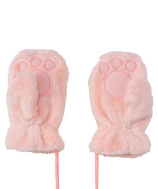 MIKI HOUSE HOT BISCUITS 【ミキハウス】【0-2歳】 マイクロファー ミトン ピンク