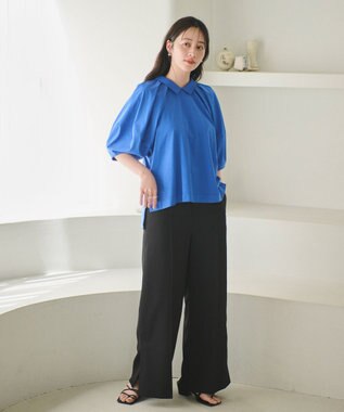 #Newans 【撥水・吸水速乾】コンビネーションベルスリーブカットソー ブルー系