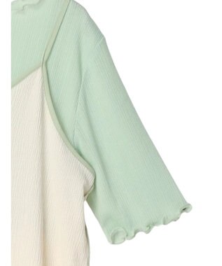 earth music&ecology ＳＥＴ２点配色キャミワンピース＋メローインナー Ivory