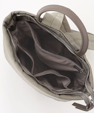 Y'SACCS はっ水ドットジャカード リサイクルレザーコンビ リュック グレージュ