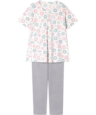 Wing パジャマ 綿100%(本体) 天竺素材 5分袖 半袖 長ズボン レディース EP8045 ウイング／ワコール ピンク