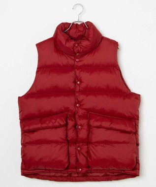 WEGO カラーナイロンパテッドベスト ワイン