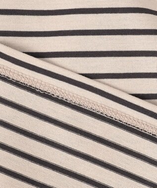 J.PRESS LADIES L パネルボーダー ドルマンスリーブ カットソー ベージュ系1