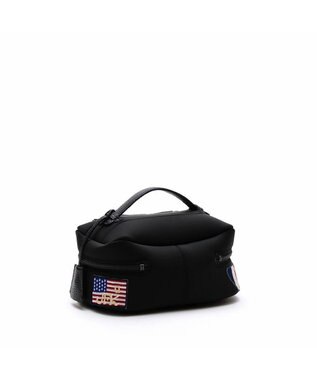 A.D.M.J. 【魔法の様に軽い】マジックライト/フラッグワッペンバニティバッグM ネグロ