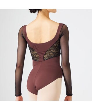 Chacott ◎【AKANE TAKADA】ロングスリーブレオタード テラコッタ