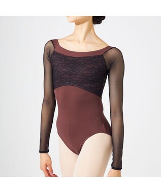 Chacott ◎【AKANE TAKADA】ロングスリーブレオタード テラコッタ