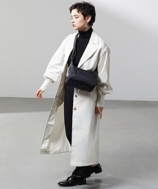 Y'SACCS 【ナイロンタフタ×リサイクルレザー】デイリーポシェット ブラック