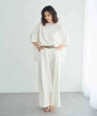 YECCA VECCA ペーパーヤーンルーズニット White