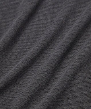 TOQUE 〈大草直子さんアドバイザー〉ウォッシャブルシルク×コットン ニットロングスリーブ チャコールグレー