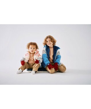 HELLY HANSEN 【キッズ】シャギーフリースリバーシブルジャケット オーシャンネイビー×アイボリー